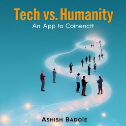 An enchanting book cover design depicting a winding path that resembles a digital circuit or data stream, leading from the foreground into the background