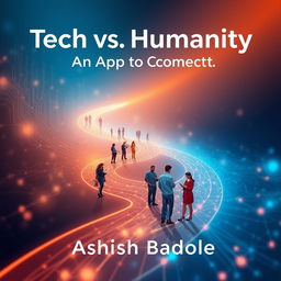 An enchanting book cover design depicting a winding path that resembles a digital circuit or data stream, leading from the foreground into the background