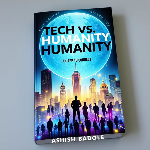 A striking book cover design featuring a futuristic cityscape composed of towering skyscrapers intertwined with flowing digital code, symbolizing the blend of technology and urban life