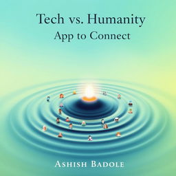 A visually engaging book cover design featuring small concentric circles emanating from a single glowing point at the center, symbolizing the ripple effect of connections