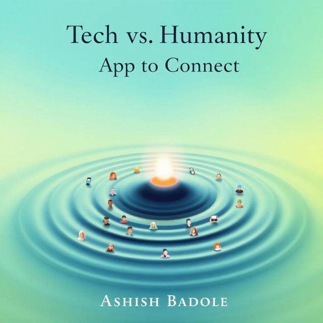 A visually engaging book cover design featuring small concentric circles emanating from a single glowing point at the center, symbolizing the ripple effect of connections