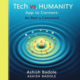 A captivating book cover design featuring small concentric circles radiating from a singular glowing point in the center, symbolizing the ripple effect of interpersonal connections
