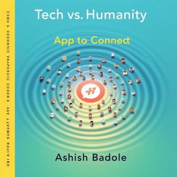 A captivating book cover design featuring small concentric circles radiating from a singular glowing point in the center, symbolizing the ripple effect of interpersonal connections