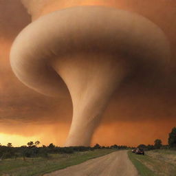 Imagine a Venusian tornado: a gaseous, sulfuric whirlwind that rises high into the dense, acidic atmosphere, under the dim orange-hued sky