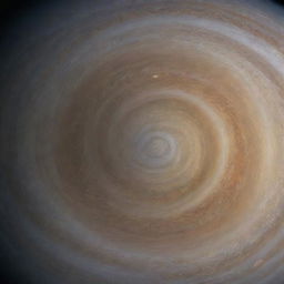 Imagine a Jovian tornado: enormous swirling storms within the multicolored, gaseous atmosphere of Jupiter, surrounded by the planet's characteristic swirling cloud bands