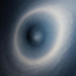 Visualize a Neptunian tornado: a colossal, dark storm churned up by the intense winds within the deep blue, cloudy atmosphere of Neptune