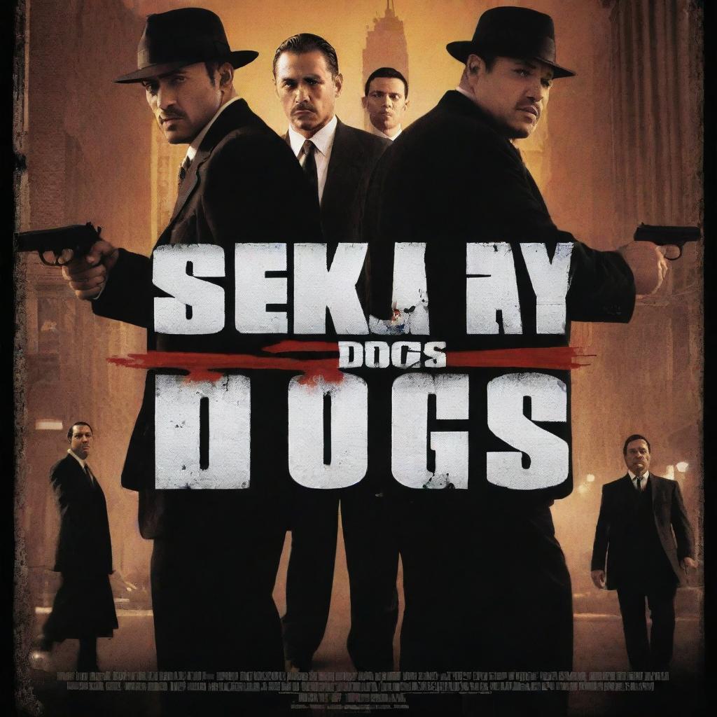 Action film poster for a movie titled 'Sneaky Dogs' showcasing the story of the biggest mafia gang in the city