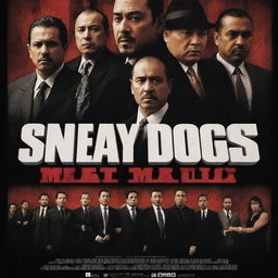 Action film poster for a movie titled 'Sneaky Dogs' showcasing the story of the biggest mafia gang in the city