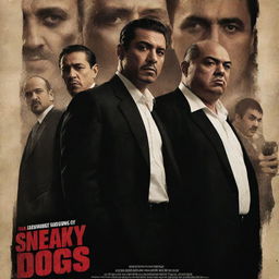 Action film poster for a movie titled 'Sneaky Dogs' showcasing the story of the biggest mafia gang in the city