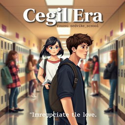 A book cover for a romantic story titled 'Cegil Era', focusing on unrequited love in a school setting