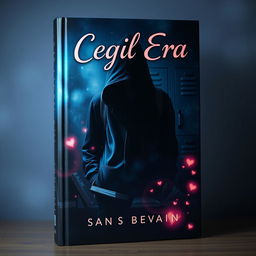 A captivating book cover design that conveys a mysterious yet intriguing romantic story set in a school environment