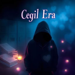 A captivating book cover design that conveys a mysterious yet intriguing romantic story set in a school environment