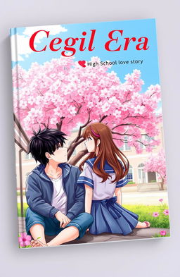 A captivating book cover depicting a high school love story with the title 'Cegil Era'