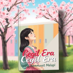 A book cover design titled 'Cegil Era' featuring a romantic school setting