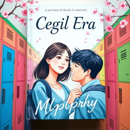 A novel cover design titled 'Cegil Era' showcasing a romantic school theme