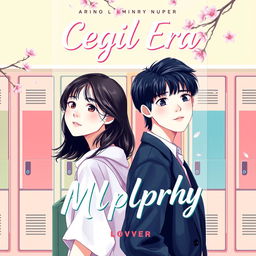 A novel cover design titled 'Cegil Era' showcasing a romantic school theme