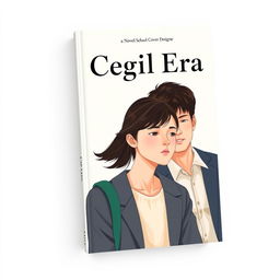 A novel cover design titled 'Cegil Era' that captures a simple yet captivating school romance theme