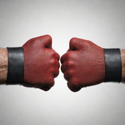 Wolverine and Deadpool's hands coming together to form a heart shape