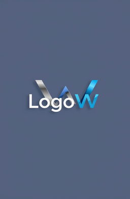 A modern and sleek logo design for 'LogoW', featuring an elegant and minimalist aesthetic
