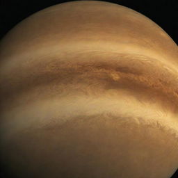 Imagine Venus as a gas giant: retaining its yellowish hue but now with a massive, swirling atmosphere filled with acidic clouds and violent storms instead of a solid, volcanic surface