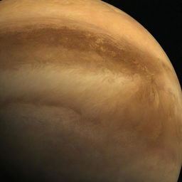 Imagine Venus as a gas giant: retaining its yellowish hue but now with a massive, swirling atmosphere filled with acidic clouds and violent storms instead of a solid, volcanic surface