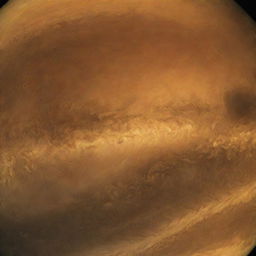 Imagine Venus as a gas giant: retaining its yellowish hue but now with a massive, swirling atmosphere filled with acidic clouds and violent storms instead of a solid, volcanic surface