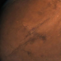 Imagine Mars as a gas giant: maintaining its signature red-orange hue, but now as swirling, stormy cloud bands, interspersed with colossal, high-speed wind systems