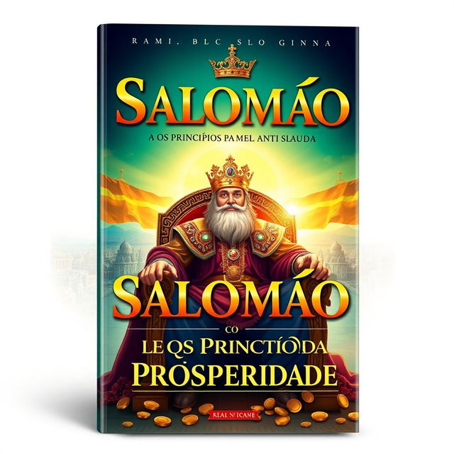 A dynamic and engaging ebook cover design for the title 'Salomão e os Princípios da Prosperidade'