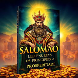 A dynamic and engaging ebook cover design for the title 'Salomão e os Princípios da Prosperidade'