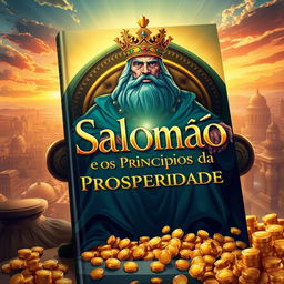 A dynamic and engaging ebook cover design for the title 'Salomão e os Princípios da Prosperidade'