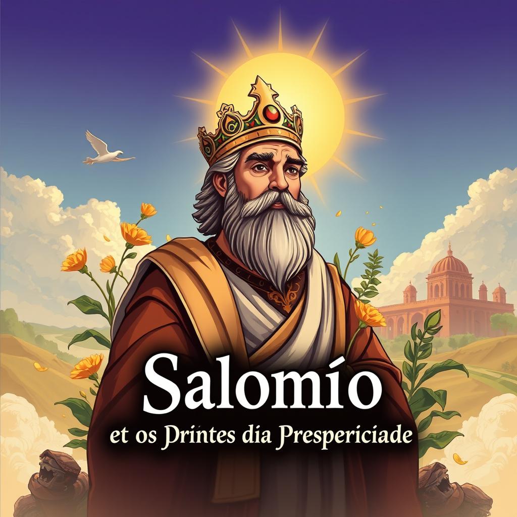 Uma capa impressionante para o e-book intitulado 'Salomão e os Princípios da Prosperidade'