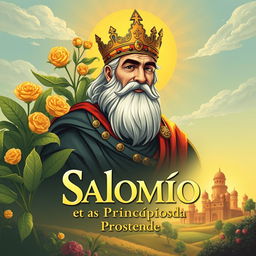 Uma capa impressionante para o e-book intitulado 'Salomão e os Princípios da Prosperidade'