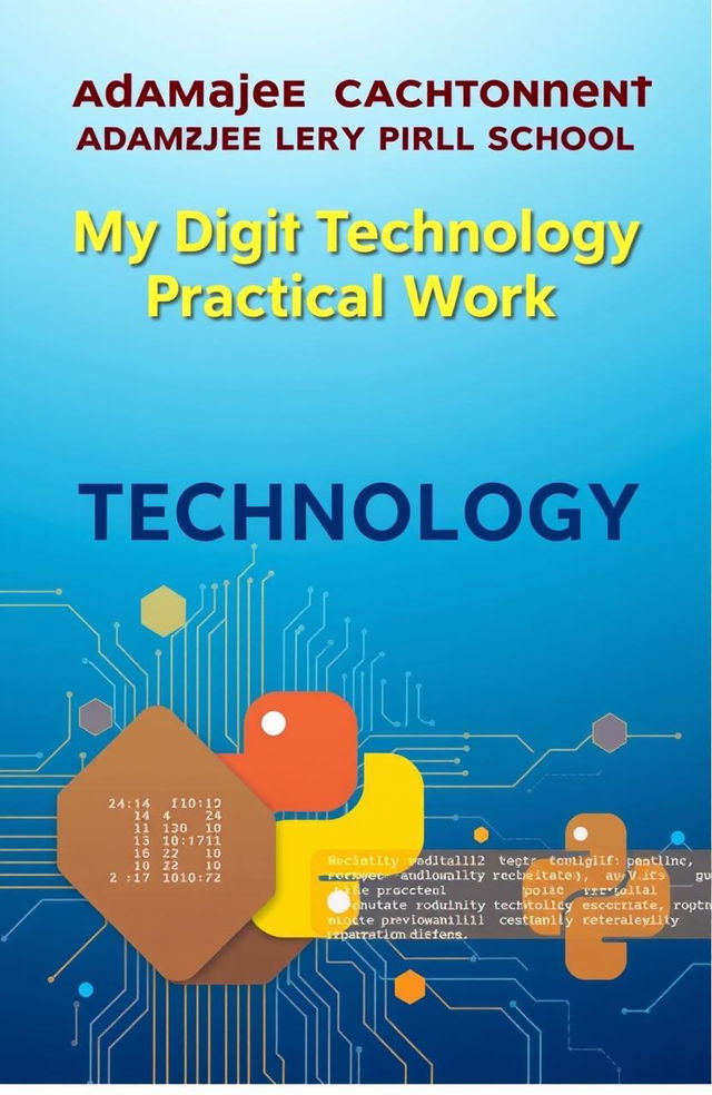 A cover page design for 'My Digital Technology Practical Work'