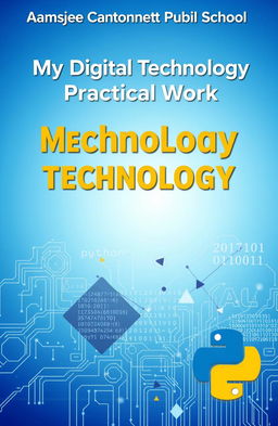 A visually striking cover page for 'My Digital Technology Practical Work'