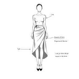 A sketch of a silhouette illustrating a round body shape with broad shoulders and slim hips without a defined waist
