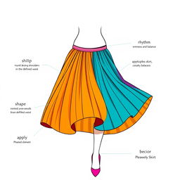 A detailed illustration featuring a silhouette of a round body shape with broad shoulders and slim hips, distinctly showing no defined waist