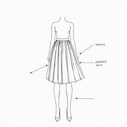 A clean and elegant silhouette of a round body shape, showcasing broad shoulders and slim hips with no defined waist