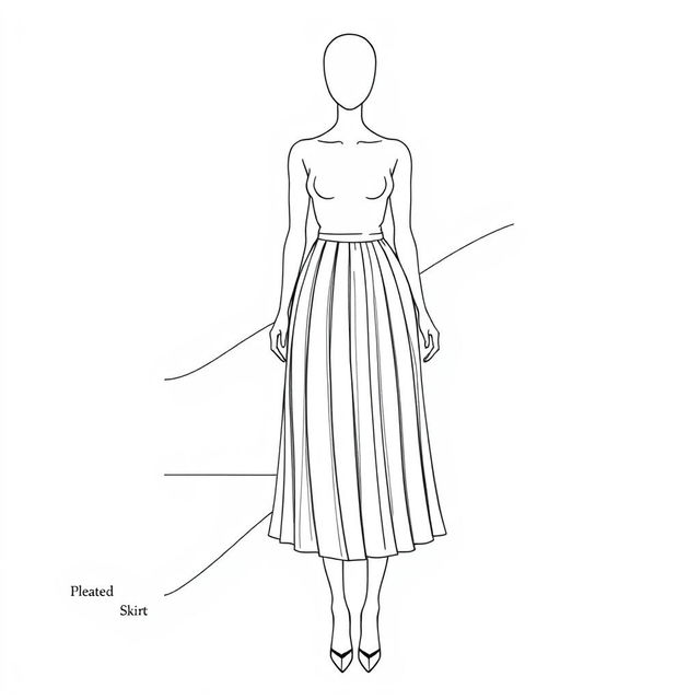 A clean and elegant silhouette of a round body shape, showcasing broad shoulders and slim hips with no defined waist