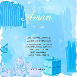 A captivating cover design for a fashion project titled "Amari"