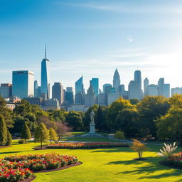 A picturesque city backdrop ideal for a photo spot with friends or loved ones