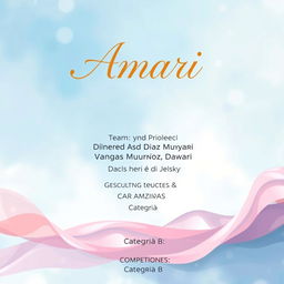 A stylish and artistic cover design for a fashion project titled "Amari"