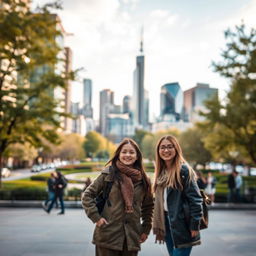 A captivating city landscape designed as an ideal photo spot, featuring a beautifully blurred background of urban architecture