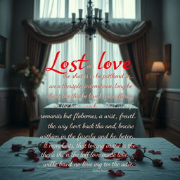 A visually striking satirical image encapsulating the theme of lost love