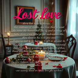 A visually striking satirical image encapsulating the theme of lost love