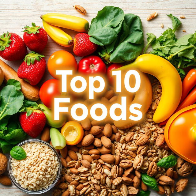 YouTube thumbnail for a video titled 'Discover the Secrets of Healthy Eating! The 10 Most Nutritious Foods