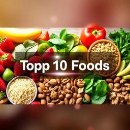 YouTube thumbnail for a video titled 'Discover the Secrets of Healthy Eating! The 10 Most Nutritious Foods