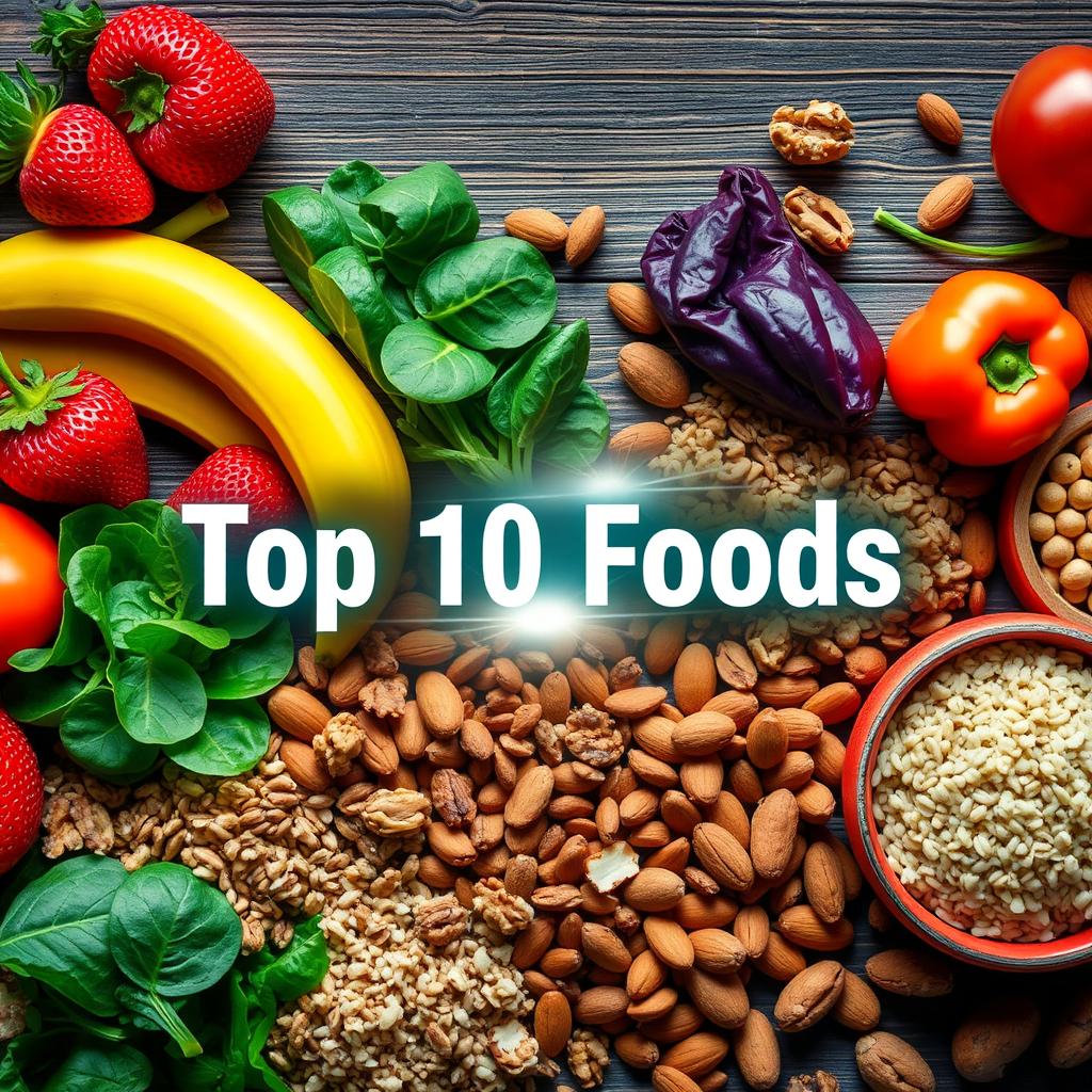 YouTube thumbnail for a video titled 'Discover the Secrets of Healthy Eating! The 10 Most Nutritious Foods