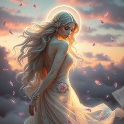 A poignant depiction of the Goddess of Love, gracefully parting from her beloved