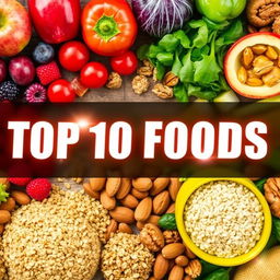 YouTube thumbnail for a video titled 'Discover the Secrets of Healthy Eating! The 10 Most Nutritious Foods