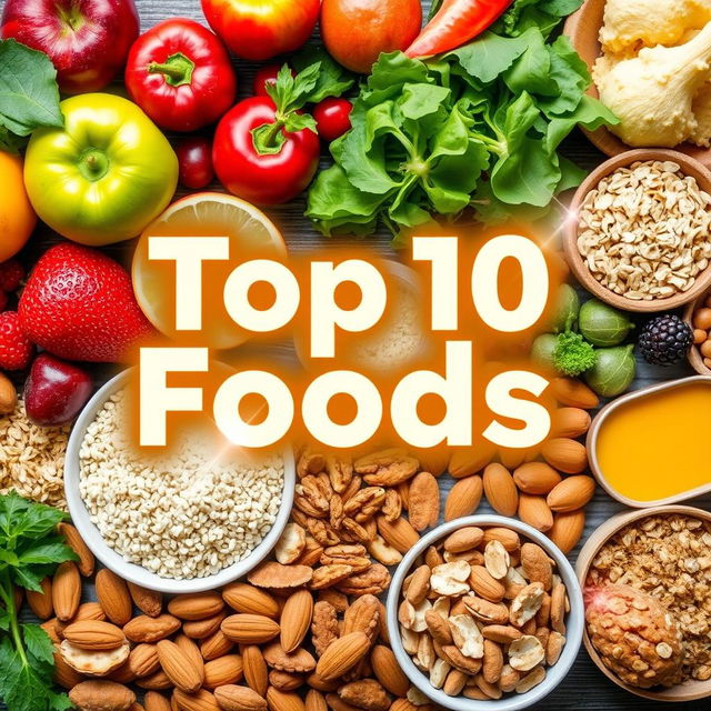 YouTube thumbnail for a video titled 'Discover the Secrets of Healthy Eating! The 10 Most Nutritious Foods